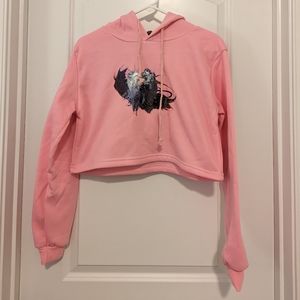 Pink Final Fantasy 15 Cropped Hoodie